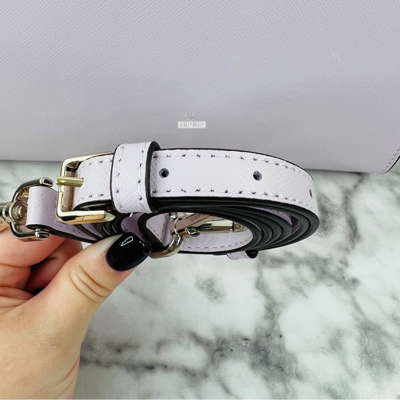 Kate Spade Staci Medium Satchel Crossbody & Large Slim Bifold Wallet Lilac Moon - Picture 11 of 15